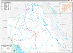 De Soto County Wall Map Premium Style 2026